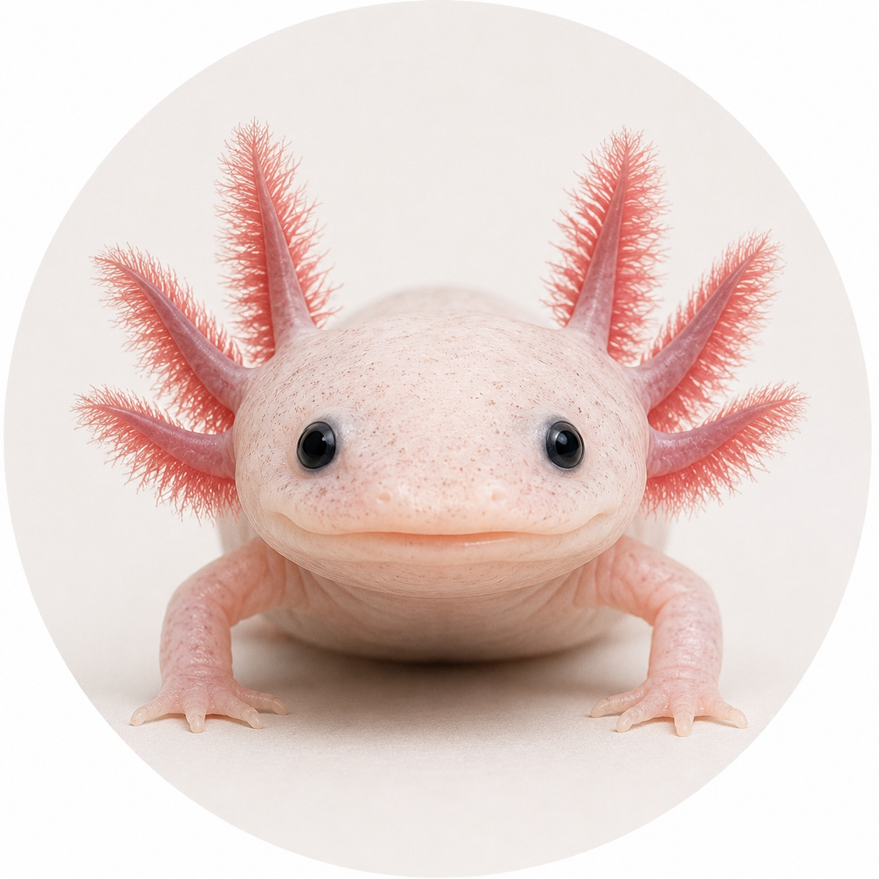 Axolotl leucistique