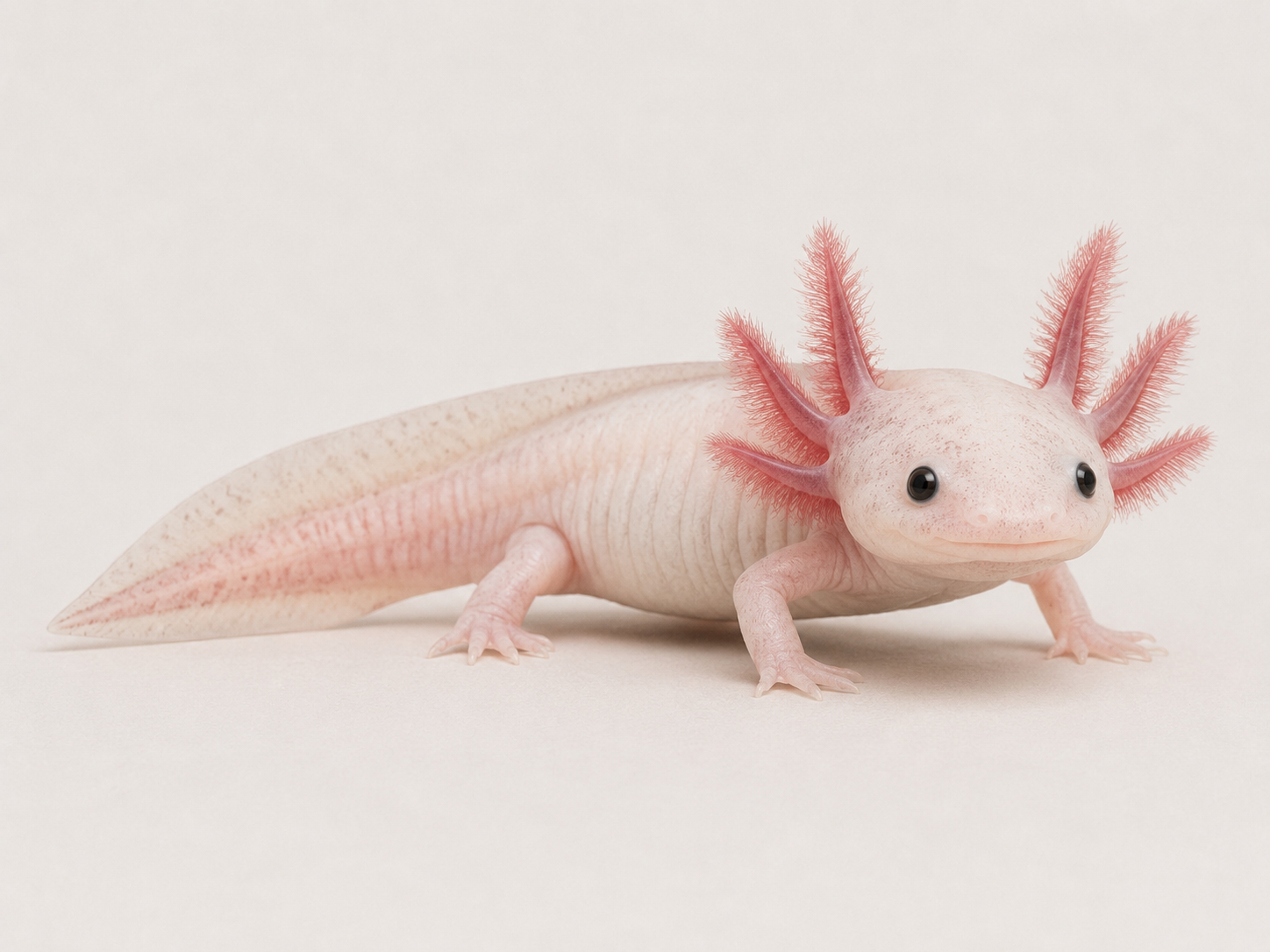 Axolotl leucistique